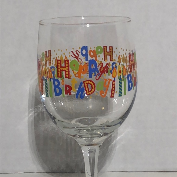 NWOT - Happy Birthday Wine Glass - Picture 2 of 5